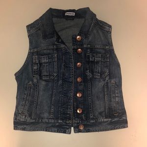 Express Sleeveless Denim Vest